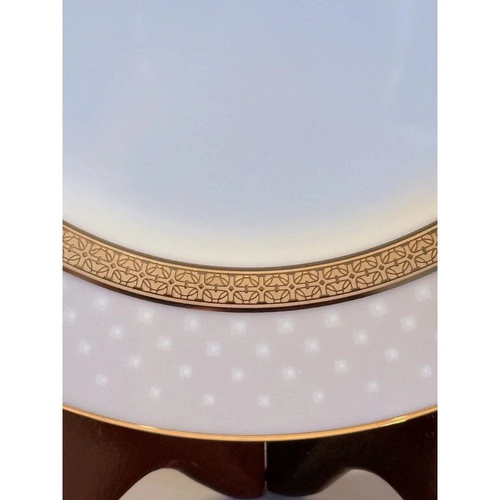 Noritake Metropolitan Gold 4337 Luncheon Plates 9